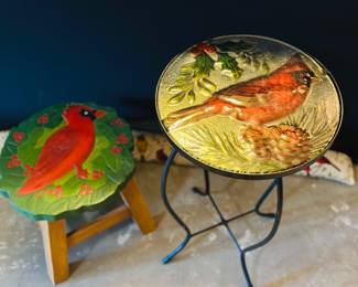 Cardinal stool and table 
