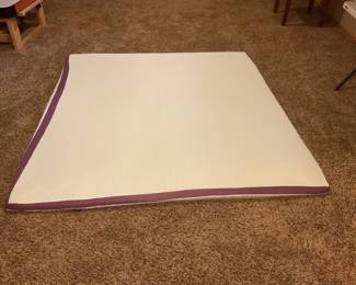 Foam pad for a king size bed mattress