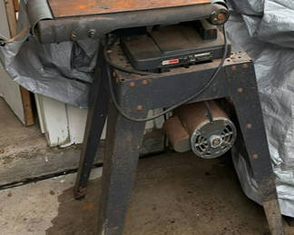 Lot 34: Craftsman belt sander on metal stand