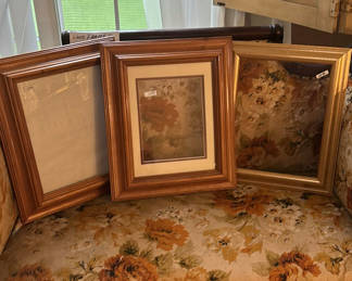 Lot 270: Assorted framed art and picture frames