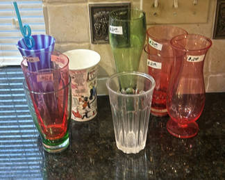 Lot 243: Assorted Glassware and a Ballroom Dancing Mug