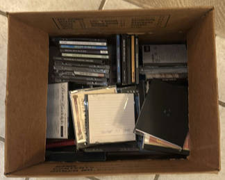 Lot 254: Box of CDs and Cassette Tapes