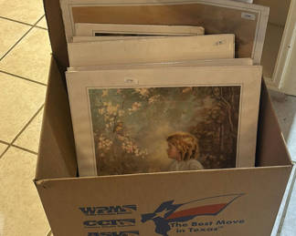 Lot 252: Box of Framed Art Prints