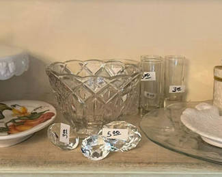 Lot 39: White ceramic and glassware collection