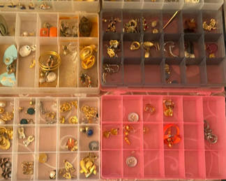 Lot 305: Assorted jewelry in plastic organizers