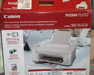Lot 207: Canon PIXMA TS3722 wireless all-in-one printer with box