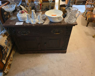 Lot 126: Marble Top Cabinet