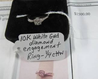 10K Diamond Engagement Ring w/Appraisal 