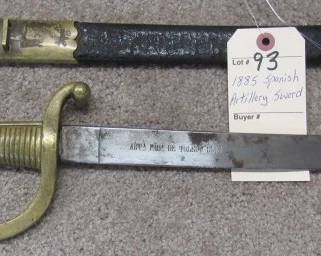 1885 Spanish Artillery Sword