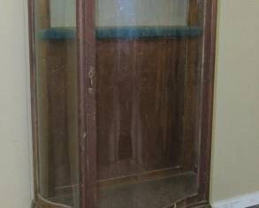 Oak Gun Cabinet w/Claw Feet
