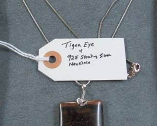 Sterling & Tiger Eye Necklace