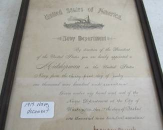 1917 Navy Document