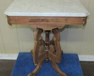 Victorian Marble Top Lamp Table