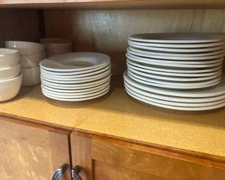 White dishes, Pottery Barn