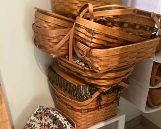 Some of the many Longaberger baskets
