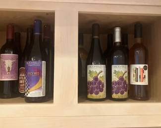 Many bottles of wine