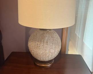 One of a pair of table lamps