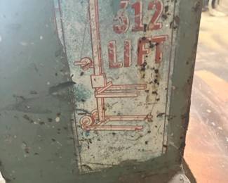 Label on 312 lift