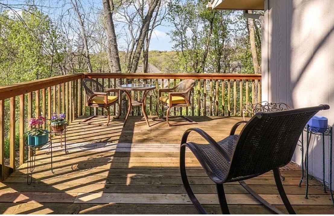 Outdoor rocker and dining table set