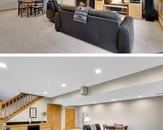 Leather couch and chair