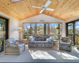 Wicker couch, wicker chairs