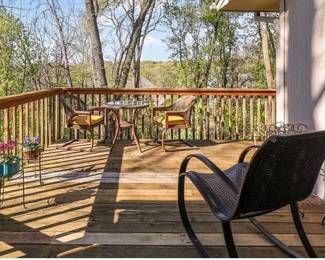 Outdoor rocker and dining table set