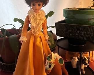 Vintage dolls and stuffed animals 