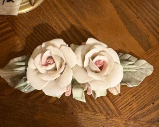 Roses on desk in dining room