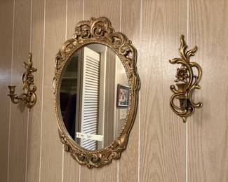 Mirror and sconces - just outside front door
