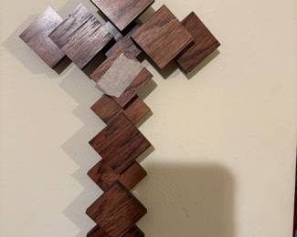 Cross on wall in living room