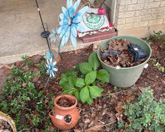 Outside area with plants and more