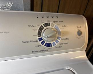 Controls on washer