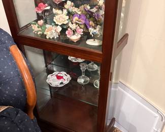 Living room - items in glass case