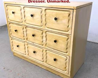 Lot 958 Dorothy Draper Painted Low Chest Dresser. Unmarked. 