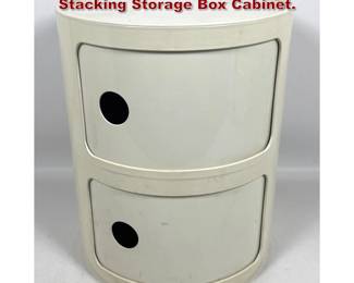 Lot 862 Anna Castelli Ferrieri 2 Part Stacking Storage Box Cabinet. 