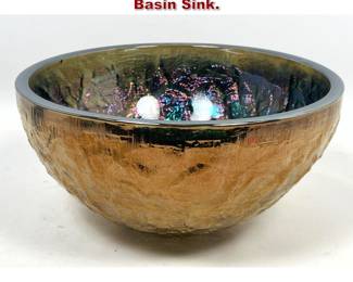 Lot 871 Contemporary Art Glass Sink Bowl. Basin Sink. 