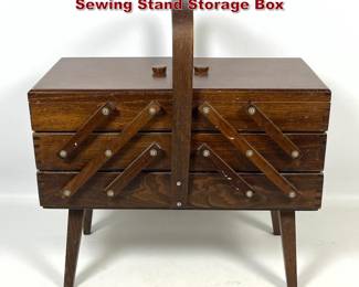 Lot 1042 Mid Century Modern Telescoping Sewing Stand Storage Box