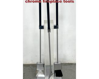 Lot 833 Alessandro Albrizzi Lucite and chrome fireplace tools