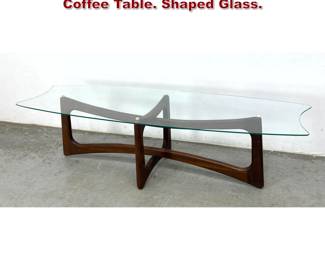 Lot 678 Adrian Pearsall Walnut and Glass Coffee Table. Shaped Glass. 