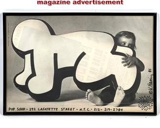 Lot 753 Vintage Keith Haring pop shop magazine advertisement