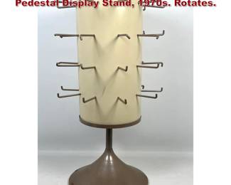 Lot 955 MidCentury Modern Rotating Pedestal Display Stand, 1970s. Rotates. 