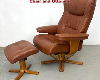 Lot 669 Hjellegjerde Norwegian Lounge Chair and Ottoman