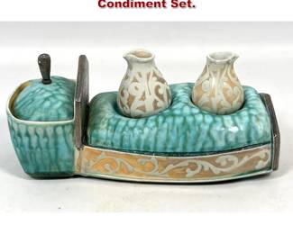 Lot 824 Galloway Art Porcelain Condiment Set. 