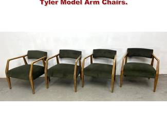 Lot 1092 Set 4 Contemporary Four Hands Tyler Model Arm Chairs. 