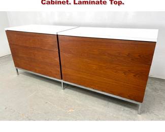 Lot 724 Florence Knoll Double Dresser Cabinet. Laminate Top. 
