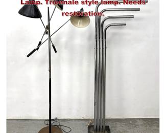 Lot 911 2 lamps. Goffredo Reggiani Floor Lamp. Triennale style lamp. Needs restoration. 