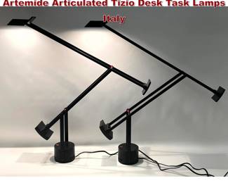 Lot 1001 Pair Italian Richard Sapper Artemide Articulated Tizio Desk Task Lamps Italy