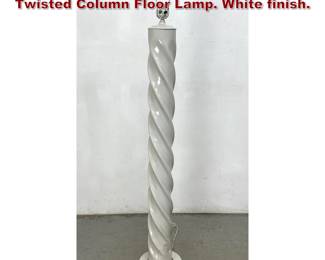 Lot 968 Tyndale Mid Century Modern Twisted Column Floor Lamp. White finish. 