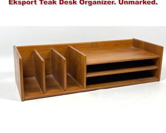 Lot 938 Danish Modern Nordisk AndelsEksport Teak Desk Organizer. Unmarked. 