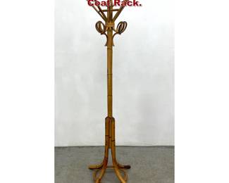 Lot 986 Vintage Bent Bamboo Hall Tree Coat Rack. 